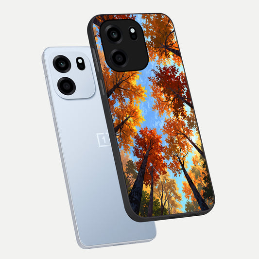 Autumn Sky Rise phone case For OnePlus Nord CE 6 showing premium glass back cover with detailed artwork