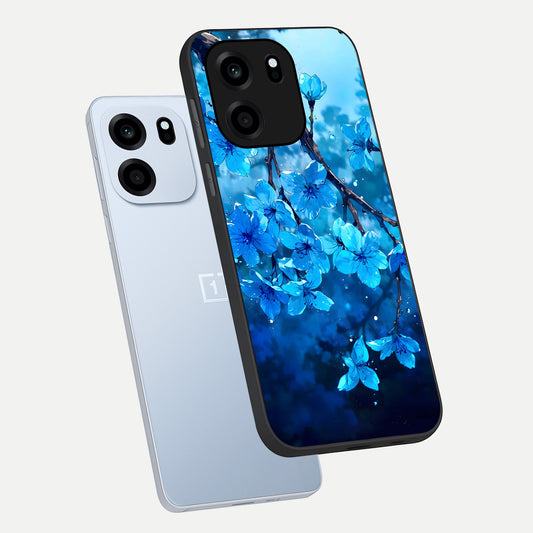 Blue Blossoms Branch phone case For OnePlus Nord CE 6 showing premium glass back cover with detailed artwork