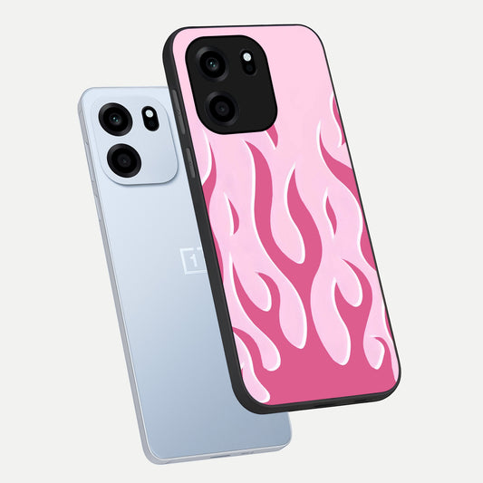 Blush Flame Energy phone case For OnePlus Nord CE 6 showing premium glass back cover with detailed artwork