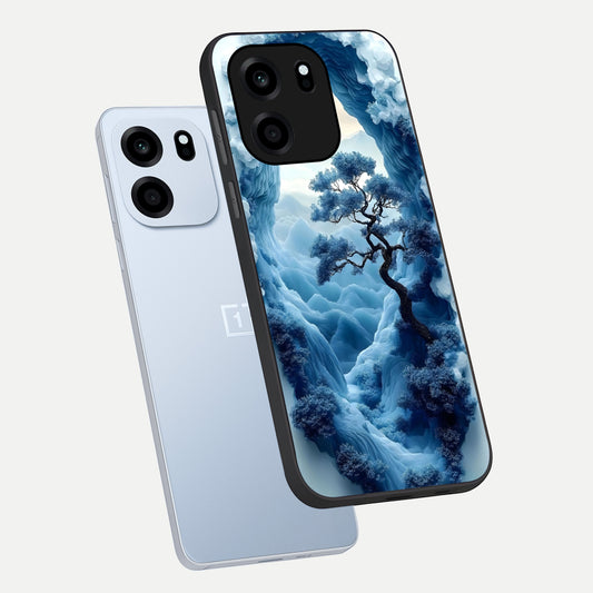 Frozen Serenity Gate phone case For OnePlus Nord CE 6 showing premium glass back cover with detailed artwork