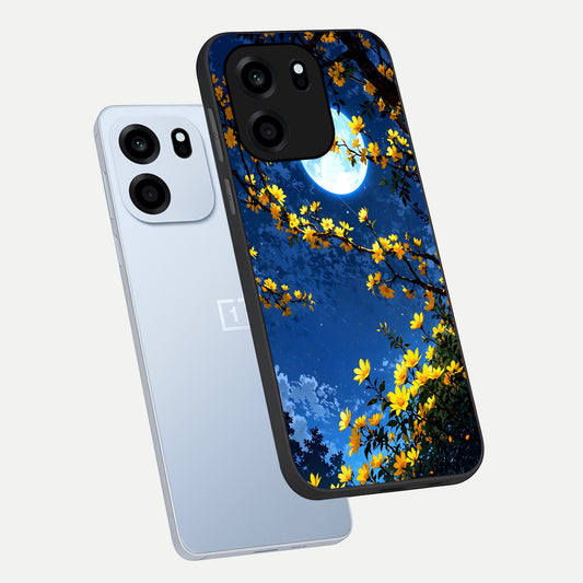 Golden Night Glow phone case For OnePlus Nord CE 6 showing premium glass back cover with detailed artwork