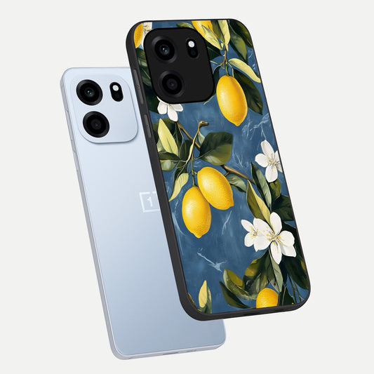 Lemon Dream Garden phone case For OnePlus Nord CE 6 showing premium glass back cover with detailed artwork