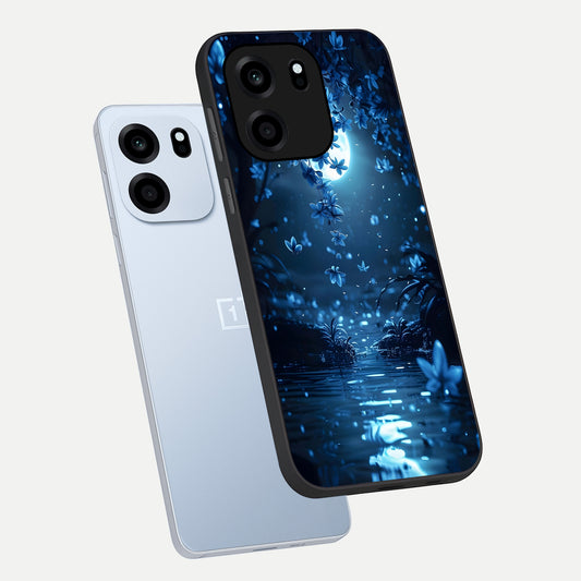 Moonlight Petal Dream phone case For OnePlus Nord CE 6 showing premium glass back cover with detailed artwork