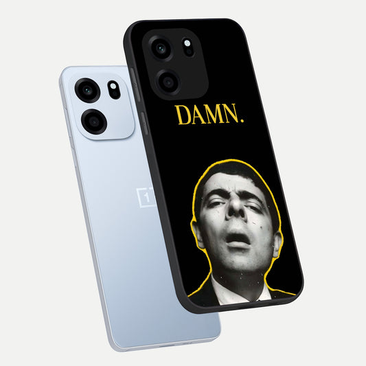 Mr Bean Damn phone case For OnePlus Nord CE 6 showing premium glass back cover with detailed artwork