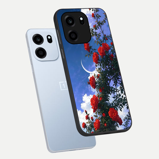 Rose Drift Flowers phone case For OnePlus Nord CE 6 showing premium glass back cover with detailed artwork