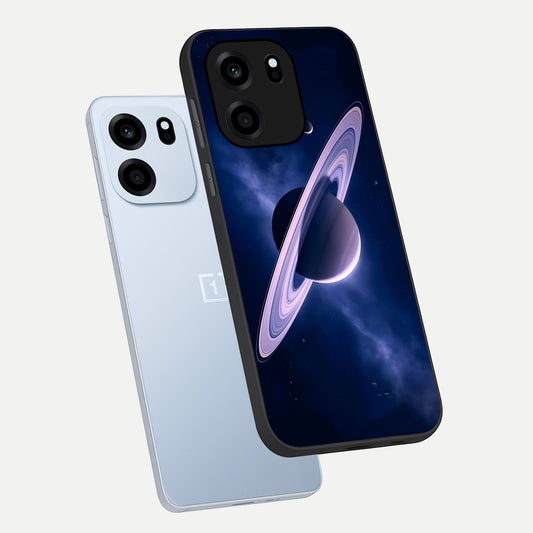 Saturn Ring Mystique phone case For OnePlus Nord CE 6 showing premium glass back cover with detailed artwork