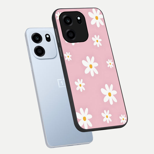 Soft Daisy Bliss phone case For OnePlus Nord CE 6 showing premium glass back cover with detailed artwork