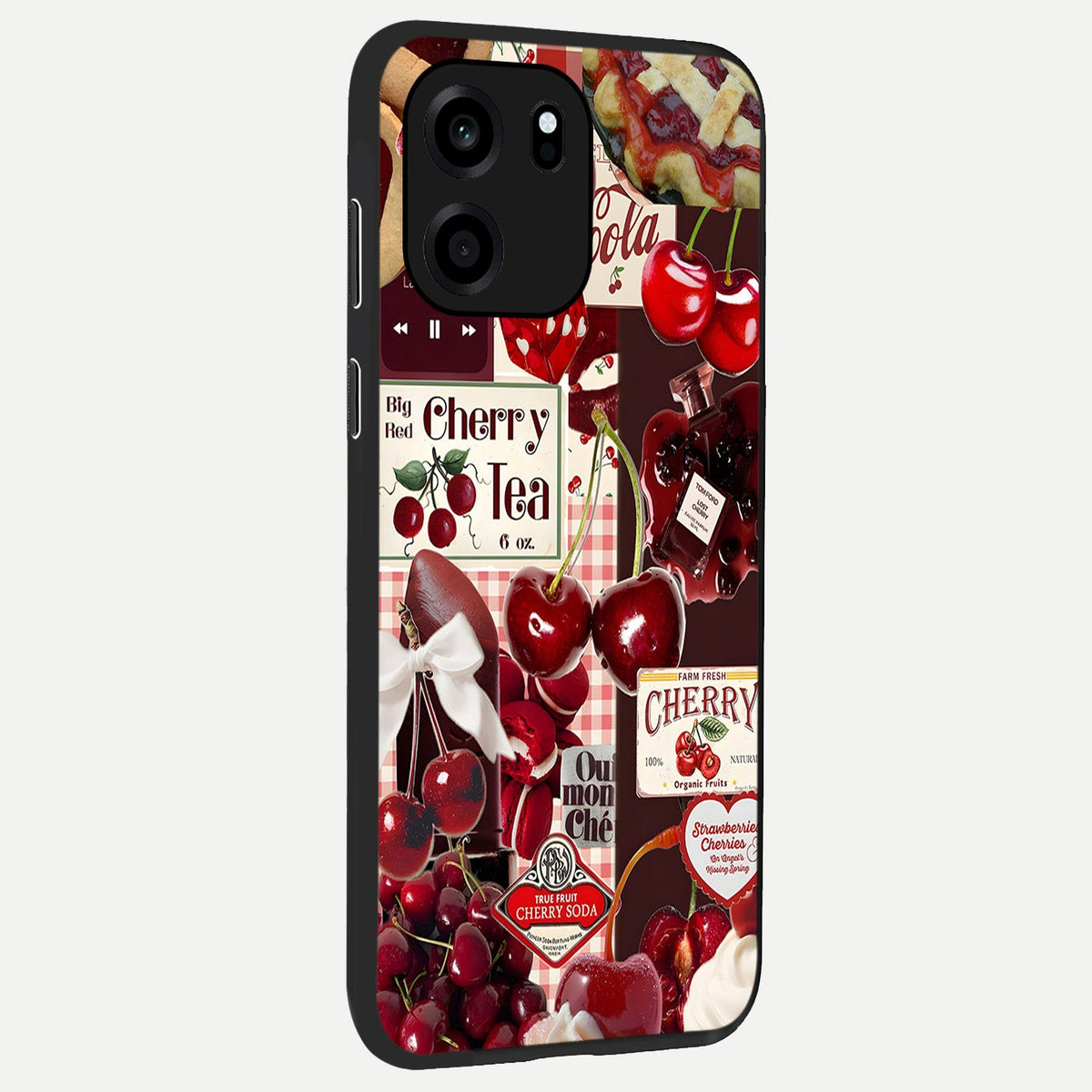 Aesthetic Cherry Tea back cover For OnePlus Nord CE 6 slim fit glass case with vibrant aesthetic design