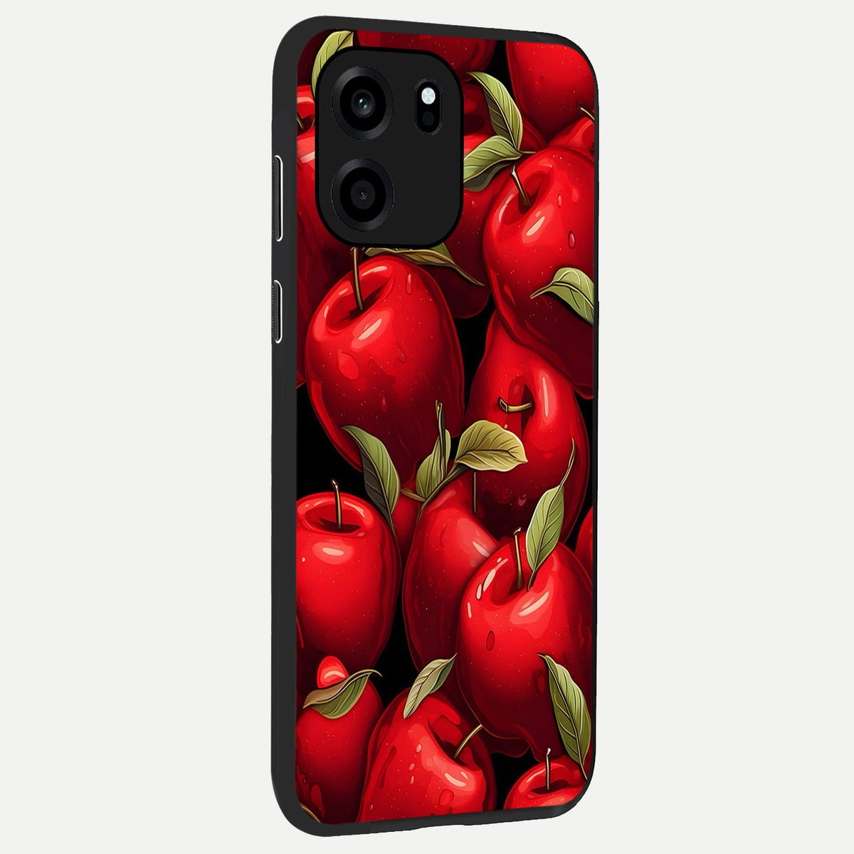 Apple Pattern back cover For OnePlus Nord CE 6 slim fit glass case with vibrant aesthetic design