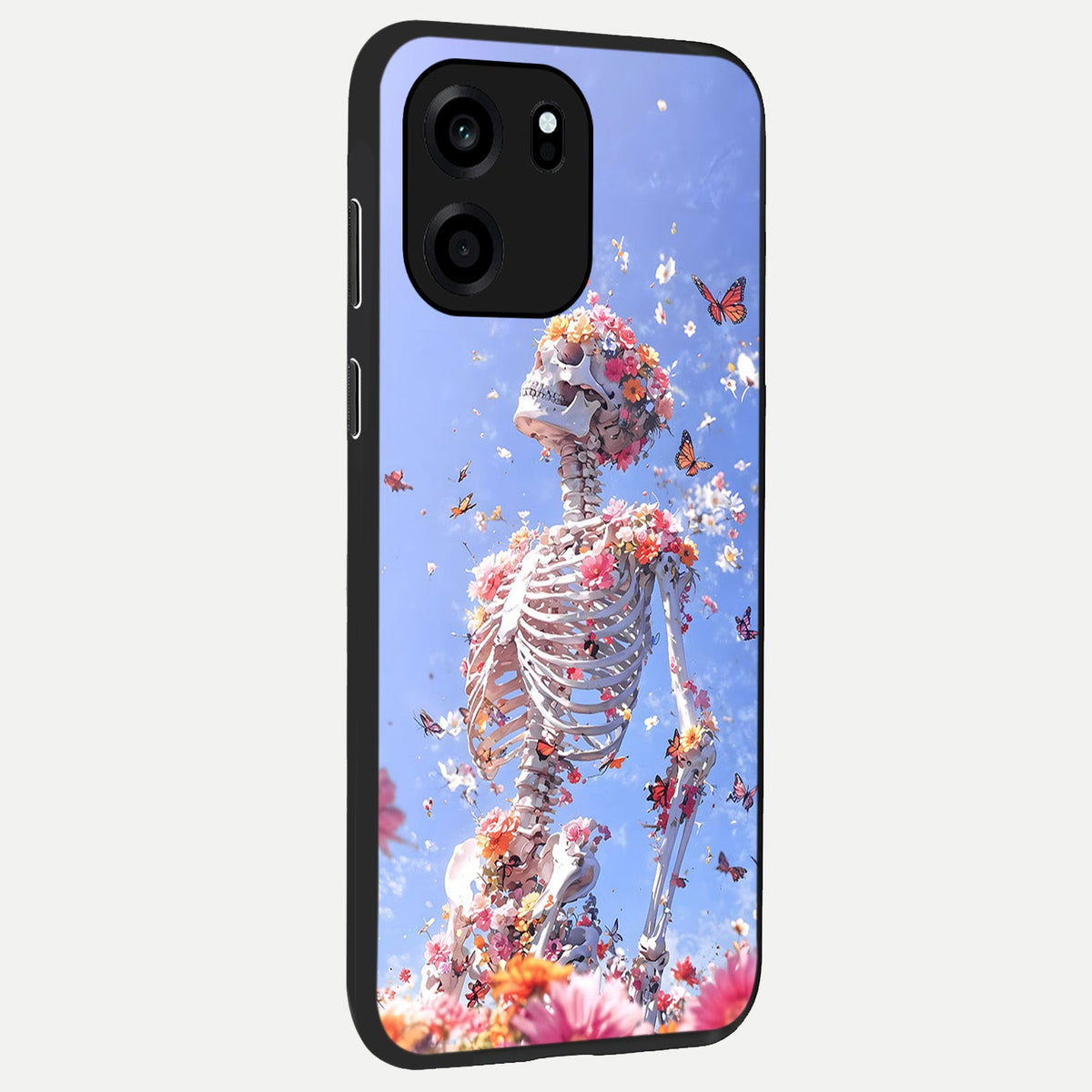 Bloom Beyond Bones back cover For OnePlus Nord CE 6 slim fit glass case with vibrant aesthetic design