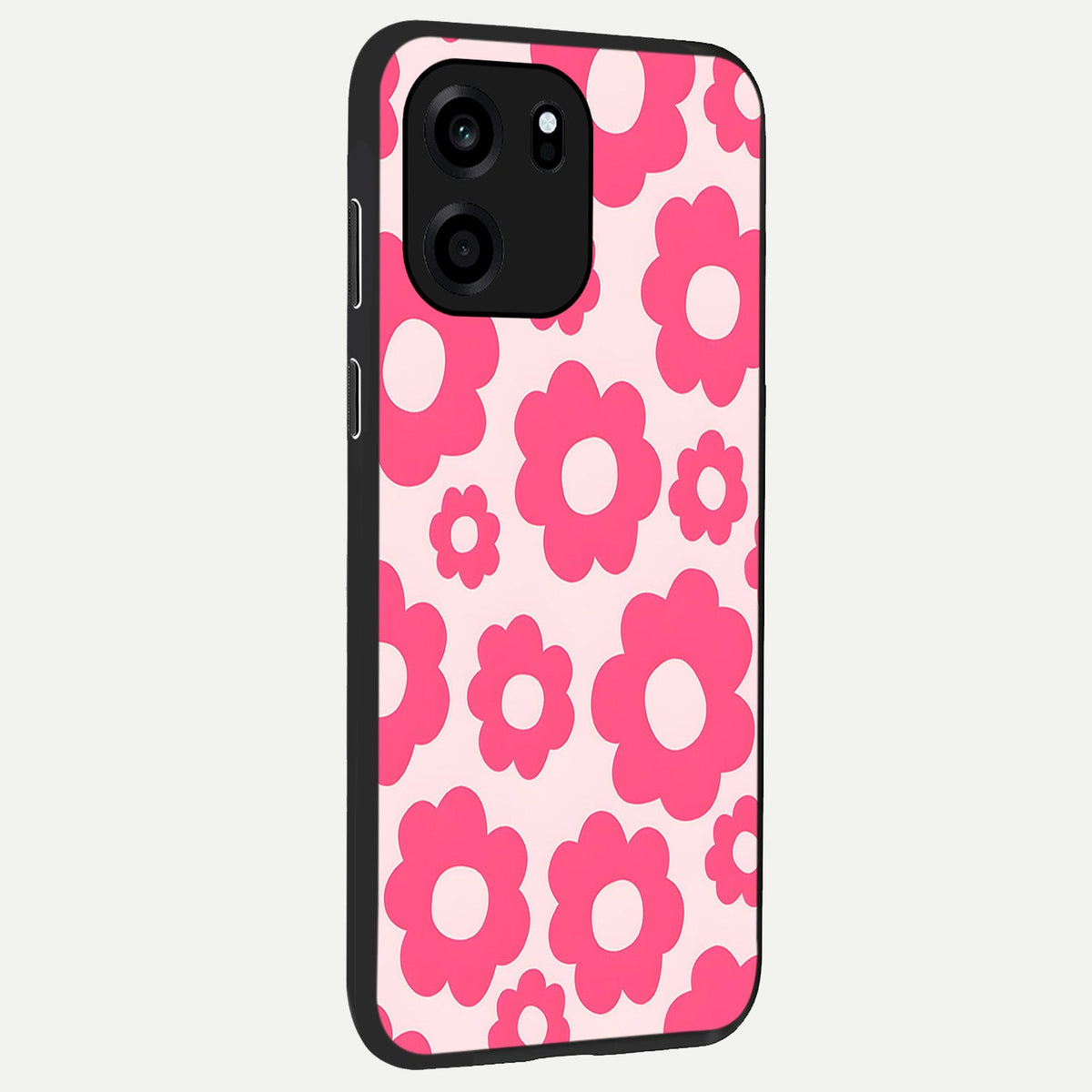 Blush Flower Pop back cover For OnePlus Nord CE 6 slim fit glass case with vibrant aesthetic design