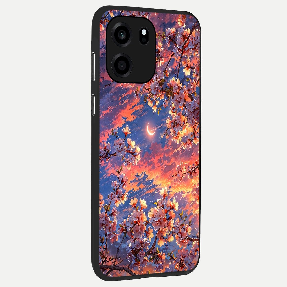 Celestial Sakura Sunset back cover For OnePlus Nord CE 6 slim fit glass case with vibrant aesthetic design
