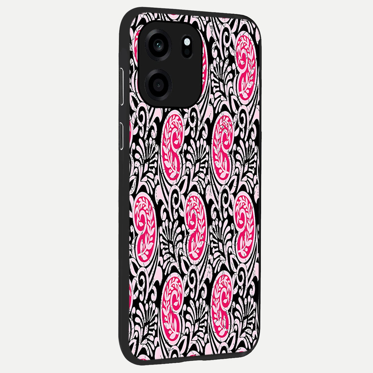 Crimson Paisley Charm back cover For OnePlus Nord CE 6 slim fit glass case with vibrant aesthetic design