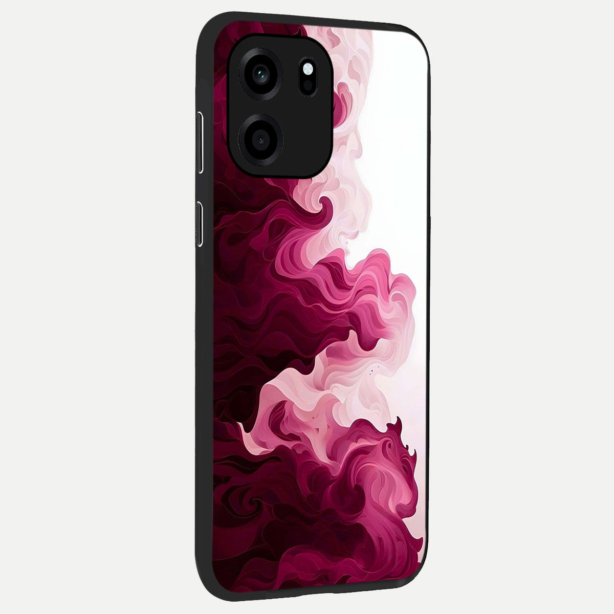 Crimson Wave Flow back cover For OnePlus Nord CE 6 slim fit glass case with vibrant aesthetic design