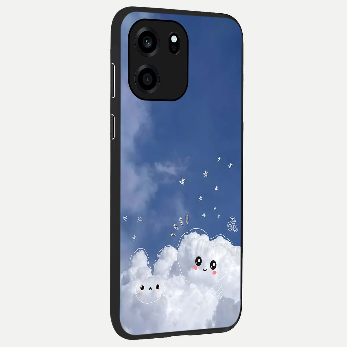 Cute Blossom Cloud back cover For OnePlus Nord CE 6 slim fit glass case with vibrant aesthetic design