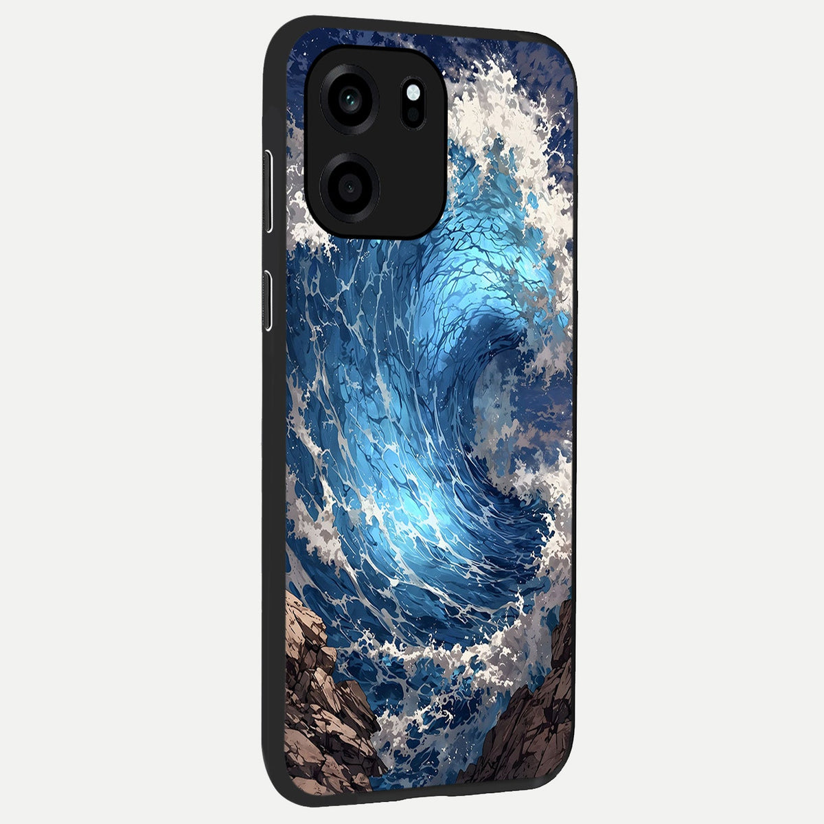 Giant Ocean Wave back cover For OnePlus Nord CE 6 slim fit glass case with vibrant aesthetic design