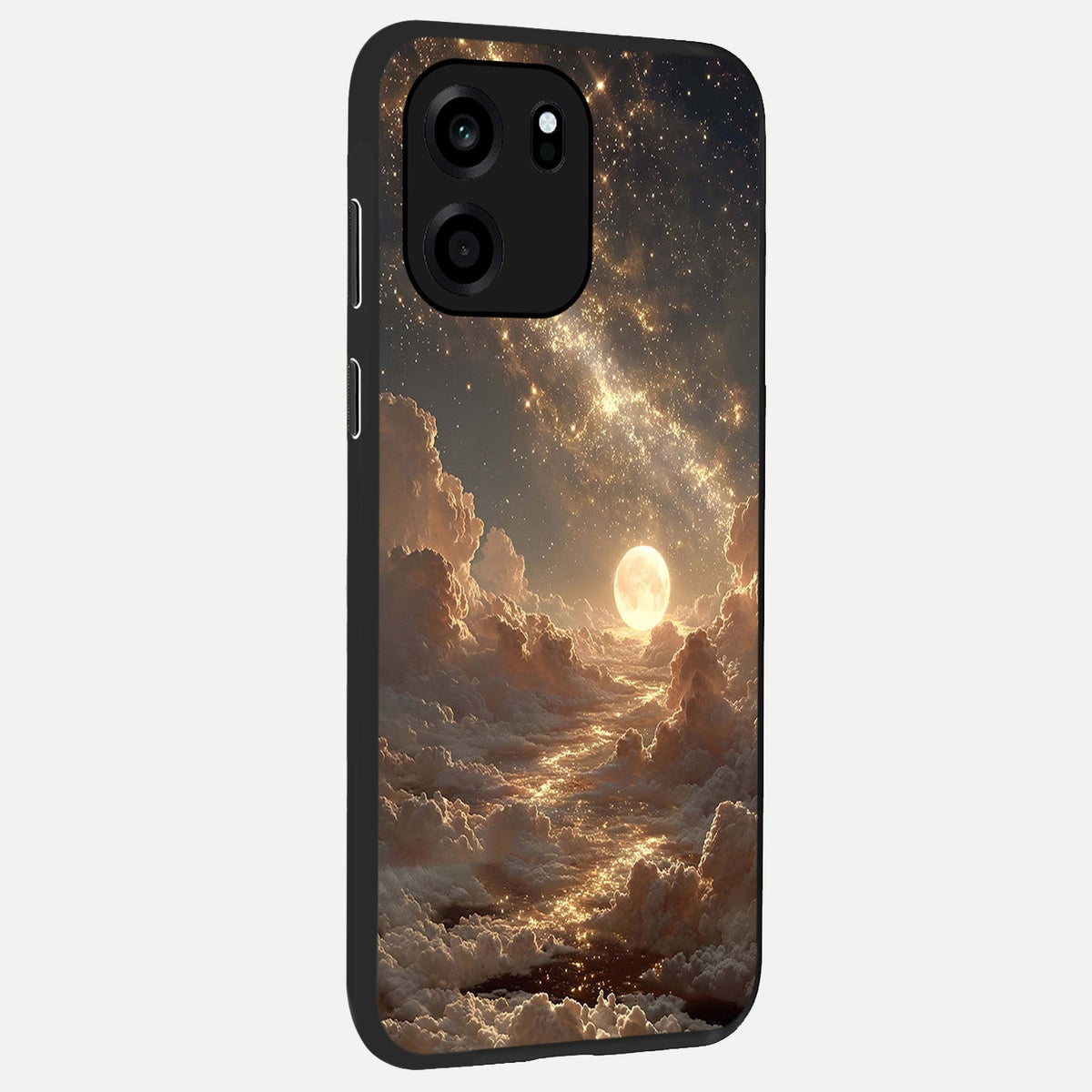 Golden Sky Dream back cover For OnePlus Nord CE 6 slim fit glass case with vibrant aesthetic design