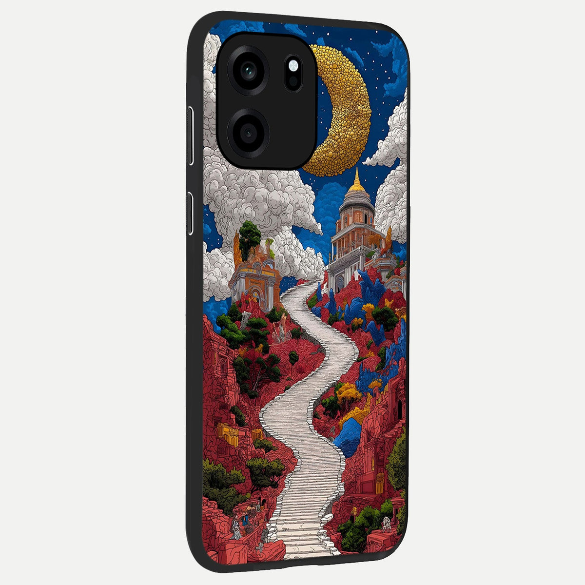 Heavenly Moon Path back cover For OnePlus Nord CE 6 slim fit glass case with vibrant aesthetic design
