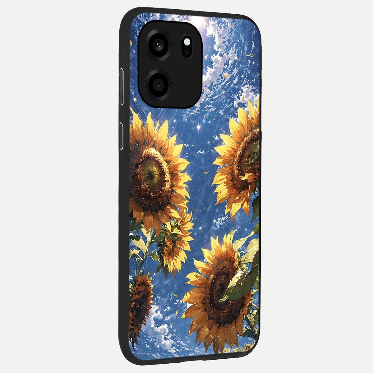 Heavenly Sunflower Rise back cover For OnePlus Nord CE 6 slim fit glass case with vibrant aesthetic design