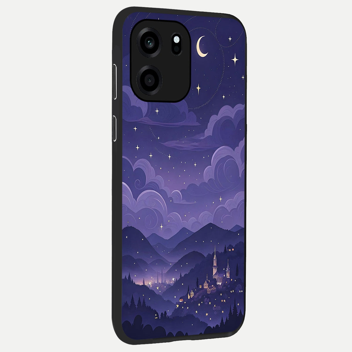 Minimal Night View back cover For OnePlus Nord CE 6 slim fit glass case with vibrant aesthetic design