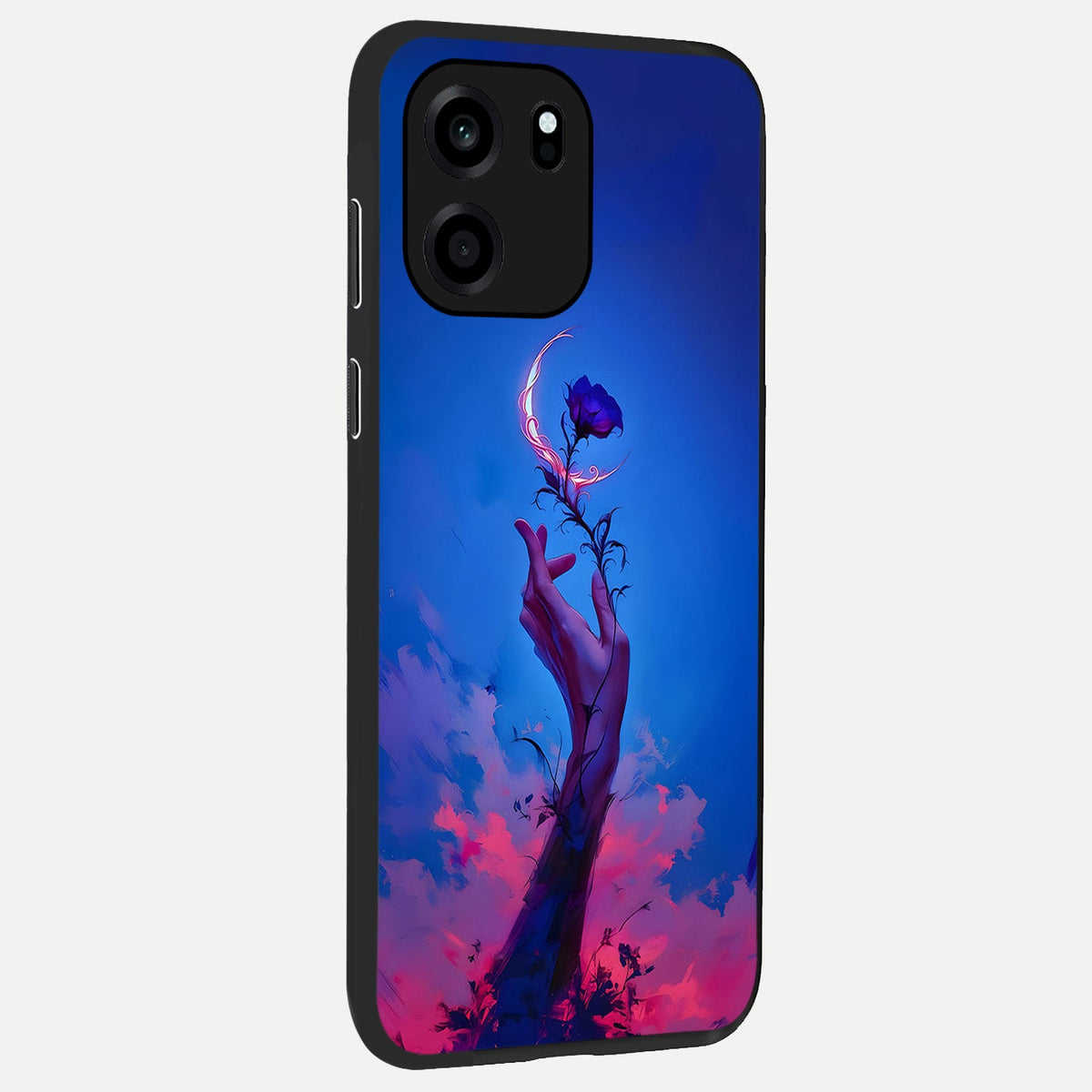 Mystic Hand back cover For OnePlus Nord CE 6 slim fit glass case with vibrant aesthetic design