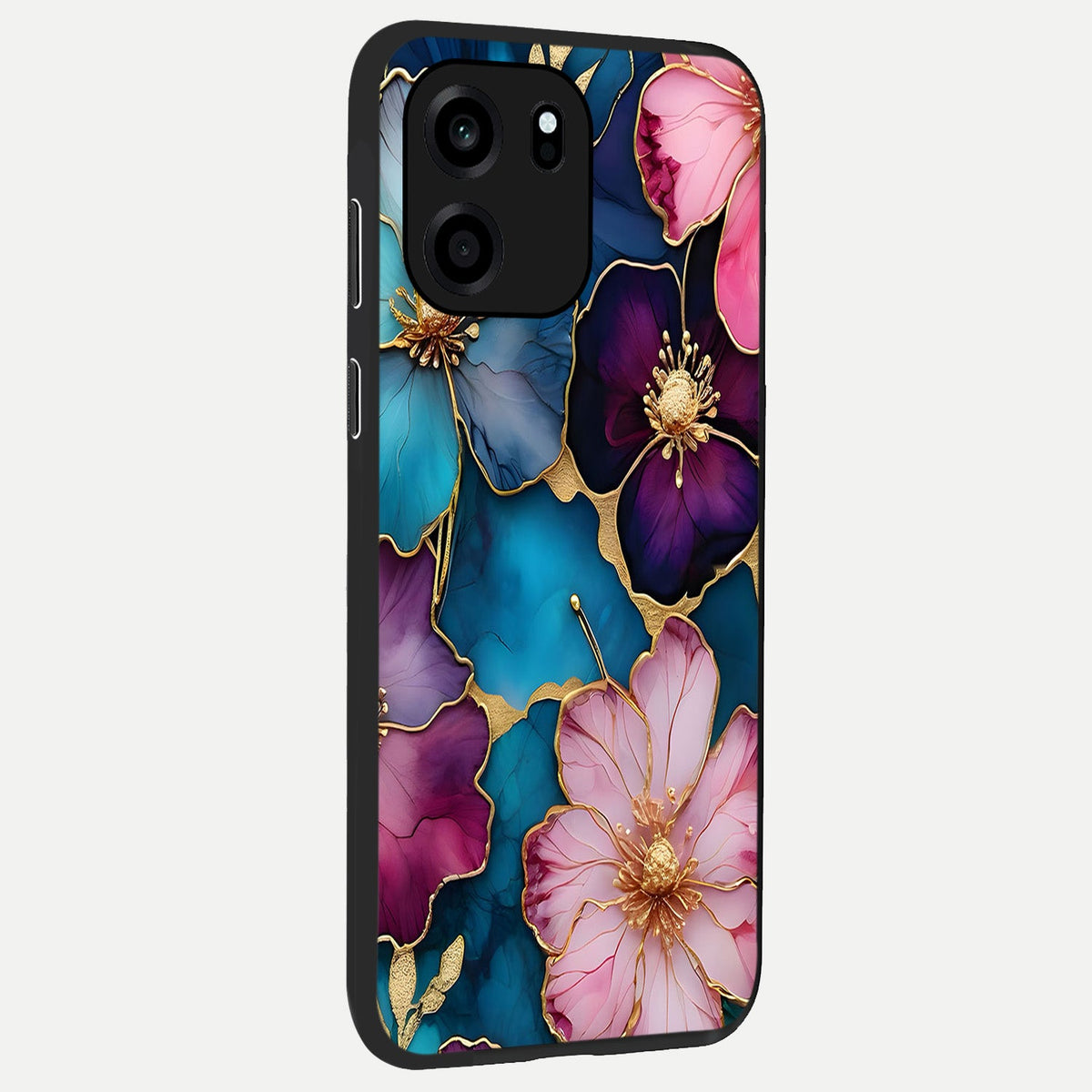 Sparkle Floral back cover For OnePlus Nord CE 6 slim fit glass case with vibrant aesthetic design