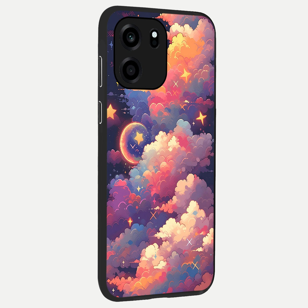 Starlit Dream Clouds back cover For OnePlus Nord CE 6 slim fit glass case with vibrant aesthetic design