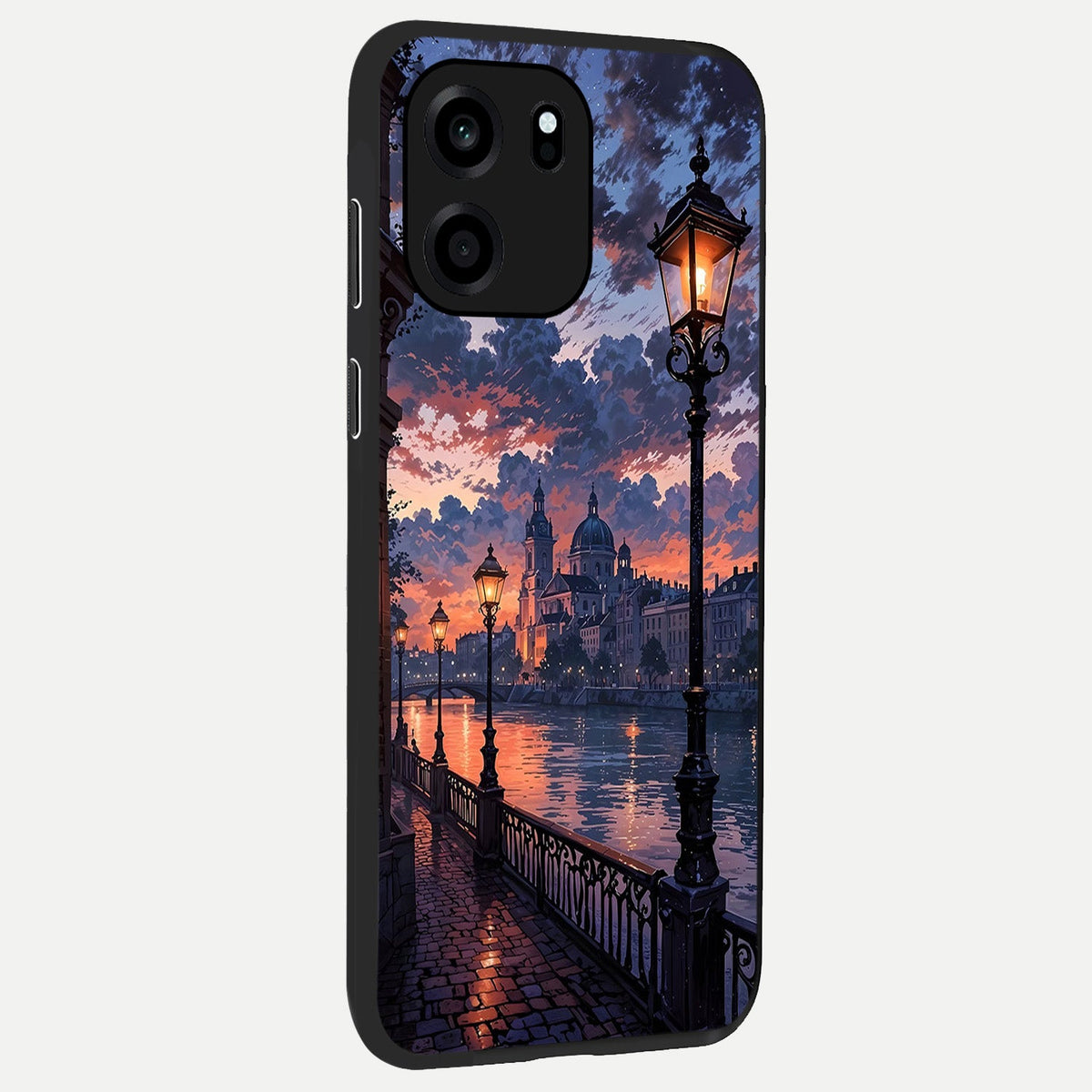 Twilight River Lights back cover For OnePlus Nord CE 6 slim fit glass case with vibrant aesthetic design
