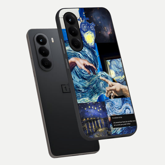 Aesthetic Vando Hands phone case For OnePlus Nord CE 6 Lite showing premium glass back cover with detailed artwork