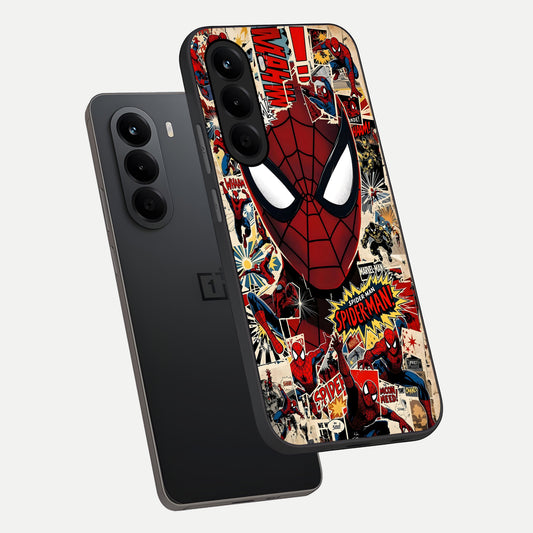 Aesthetic Wonder Spider phone case For OnePlus Nord CE 6 Lite showing premium glass back cover with detailed artwork