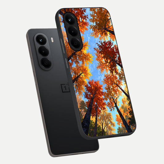 Autumn Sky Rise phone case For OnePlus Nord CE 6 Lite showing premium glass back cover with detailed artwork