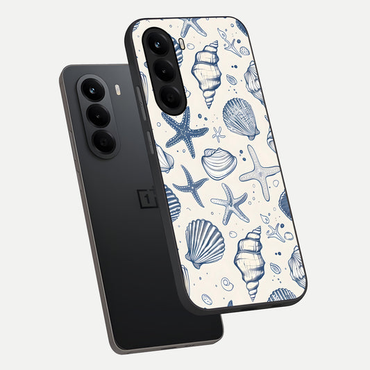Blue Ocean Outline phone case For OnePlus Nord CE 6 Lite showing premium glass back cover with detailed artwork