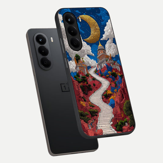Heavenly Moon Path phone case For OnePlus Nord CE 6 Lite showing premium glass back cover with detailed artwork