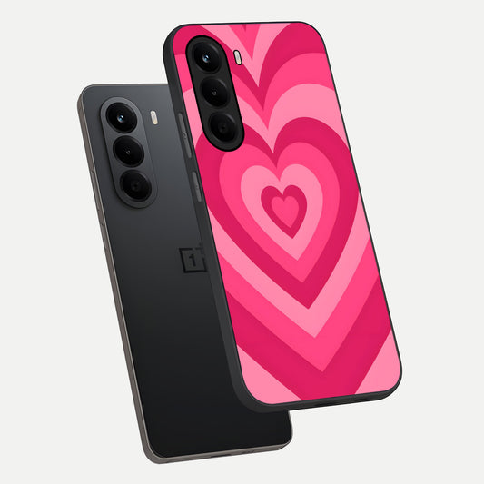 Layered Love Hearts phone case For OnePlus Nord CE 6 Lite showing premium glass back cover with detailed artwork