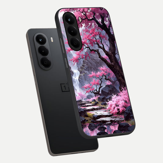 Pink Sunflower Glow phone case For OnePlus Nord CE 6 Lite showing premium glass back cover with detailed artwork