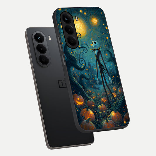 Pumpkin Moonlight Tale phone case For OnePlus Nord CE 6 Lite showing premium glass back cover with detailed artwork