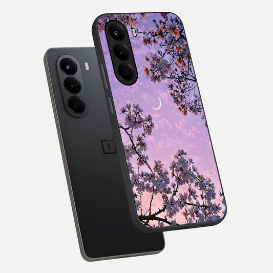 Purple Serenity Moon phone case For OnePlus Nord CE 6 Lite showing premium glass back cover with detailed artwork