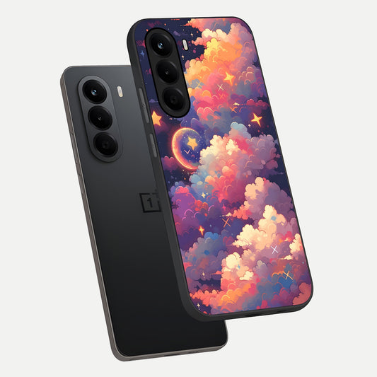 Starlit Dream Clouds phone case For OnePlus Nord CE 6 Lite showing premium glass back cover with detailed artwork
