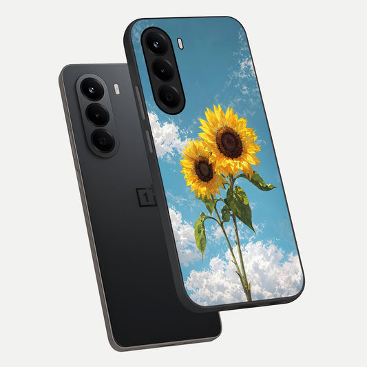 Sunlit Daisy Glow phone case For OnePlus Nord CE 6 Lite showing premium glass back cover with detailed artwork