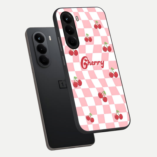 Sweet Cherry Vibes phone case For OnePlus Nord CE 6 Lite showing premium glass back cover with detailed artwork