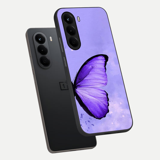 Violet Dream Wing phone case For OnePlus Nord CE 6 Lite showing premium glass back cover with detailed artwork