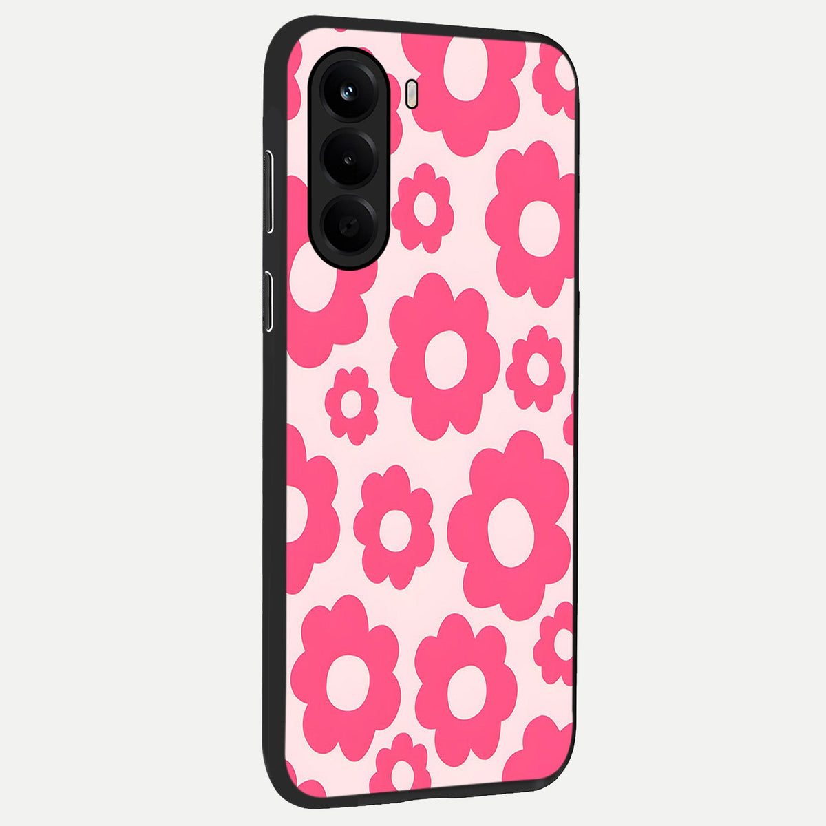 Blush Flower Pop back cover For OnePlus Nord CE 6 Lite slim fit glass case with vibrant aesthetic design