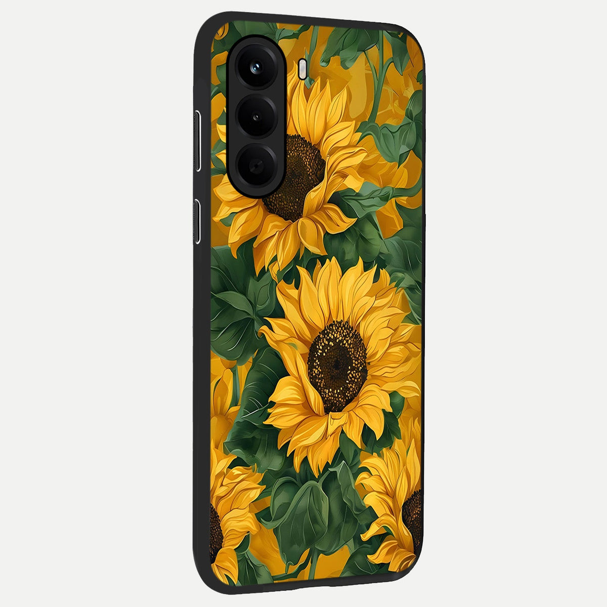 Bright Sunflower Bloom back cover For OnePlus Nord CE 6 Lite slim fit glass case with vibrant aesthetic design