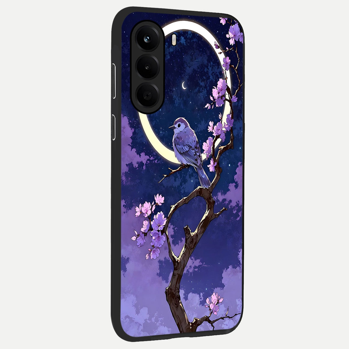 Celestial Bird Blossom back cover For OnePlus Nord CE 6 Lite slim fit glass case with vibrant aesthetic design