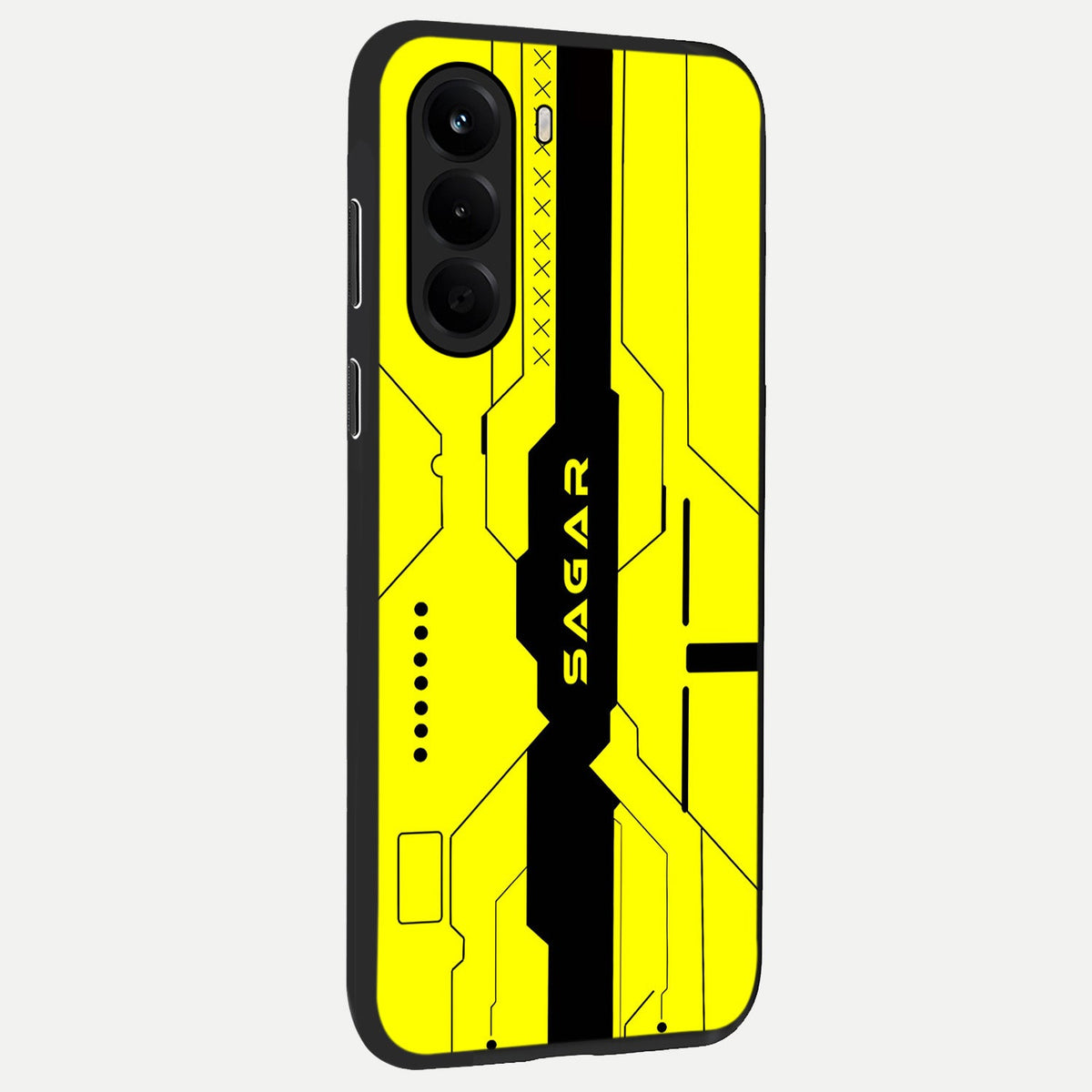 Circuit CYBERPUNK Custom Name back cover For OnePlus Nord CE 6 Lite slim fit glass case with vibrant aesthetic design