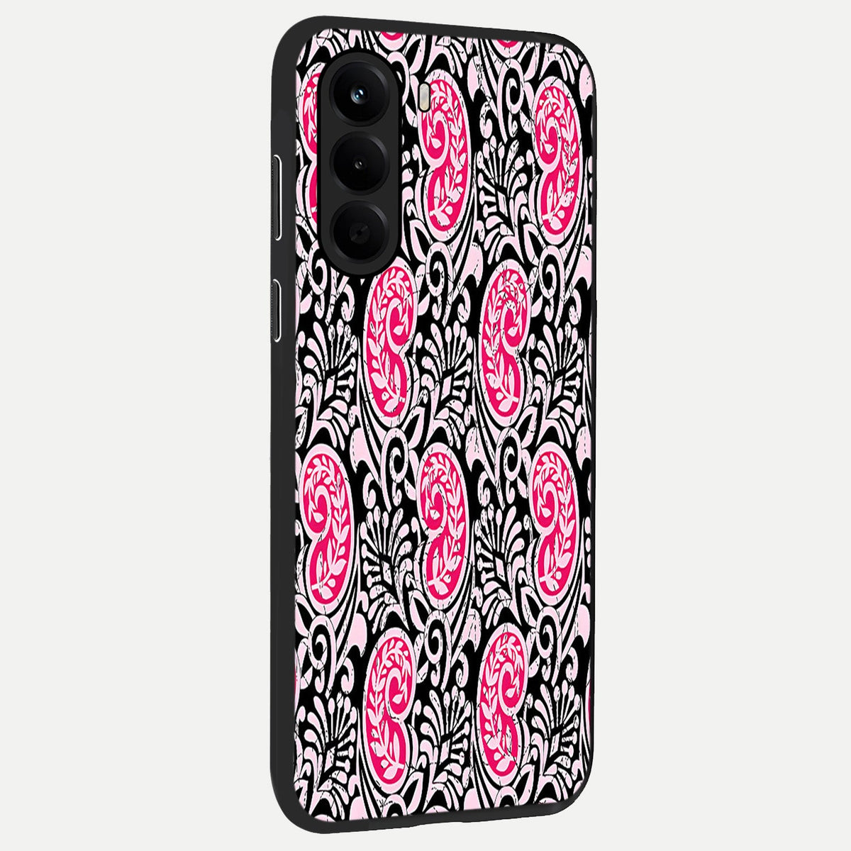 Crimson Paisley Charm back cover For OnePlus Nord CE 6 Lite slim fit glass case with vibrant aesthetic design