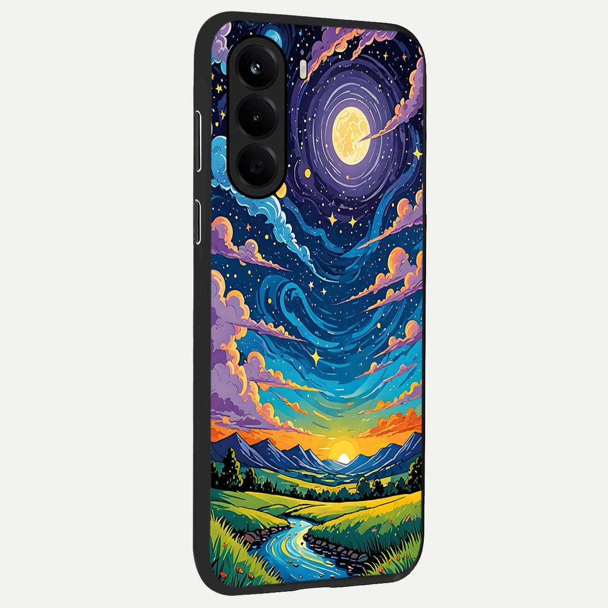 Dreamy Night Landscape back cover For OnePlus Nord CE 6 Lite slim fit glass case with vibrant aesthetic design