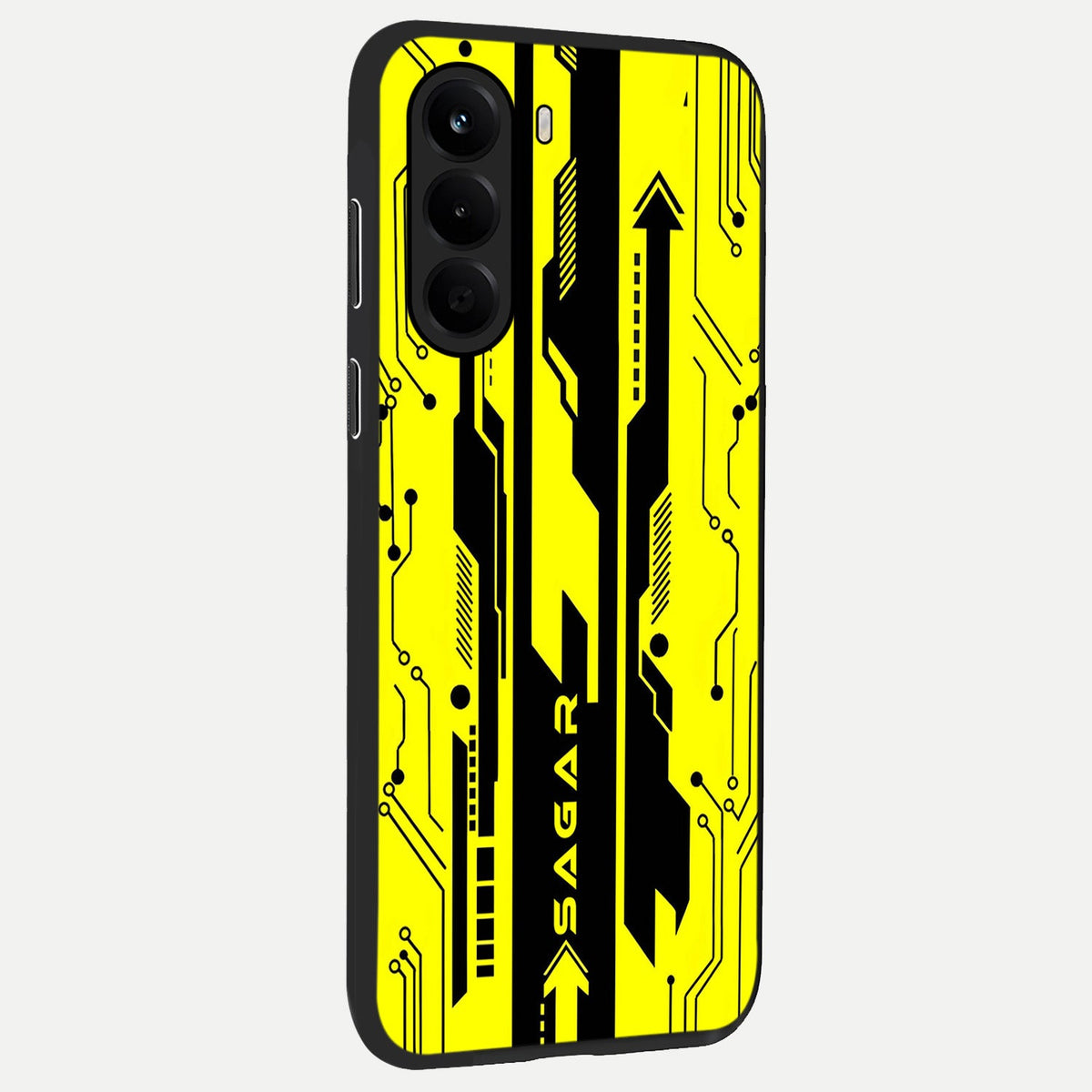 Electric Pulse CYBERPUNK Custom Name back cover For OnePlus Nord CE 6 Lite slim fit glass case with vibrant aesthetic design