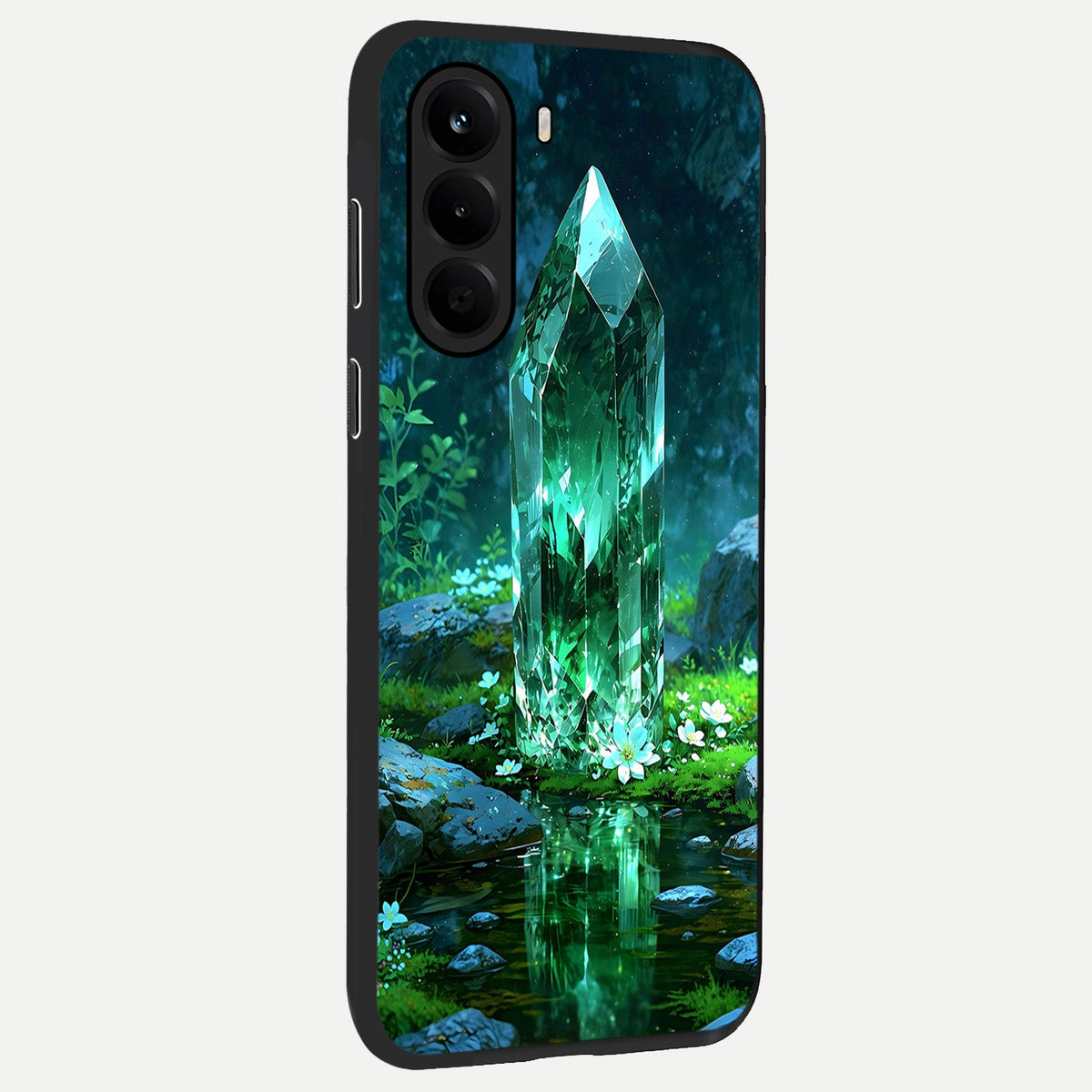 Emerald Light Crystal back cover For OnePlus Nord CE 6 Lite slim fit glass case with vibrant aesthetic design