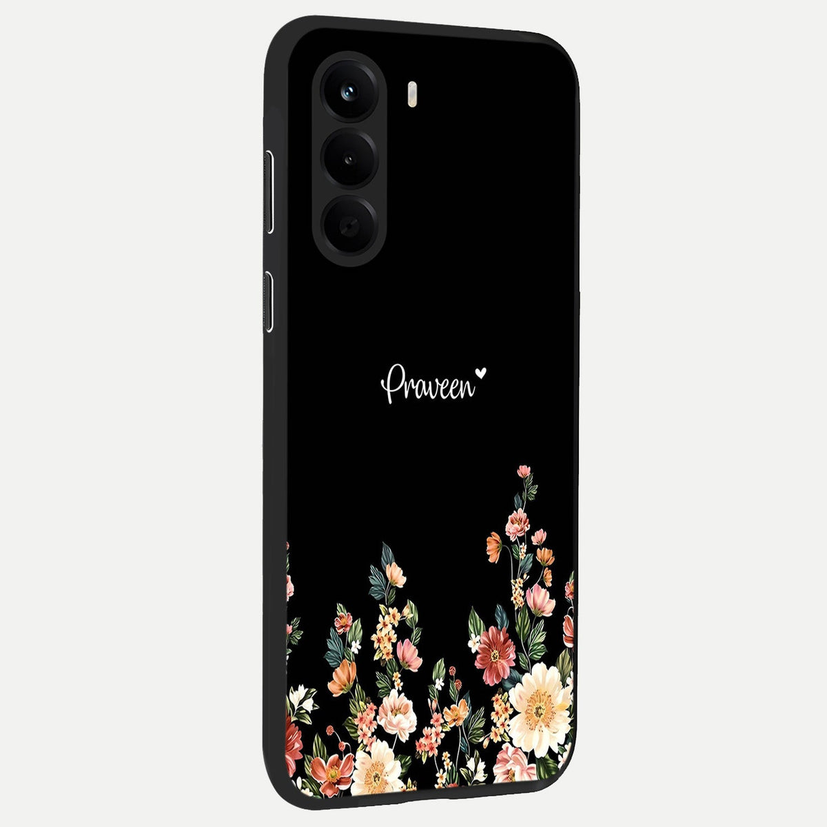 Floral Design Personalized Custom Name back cover For OnePlus Nord CE 6 Lite slim fit glass case with vibrant aesthetic design